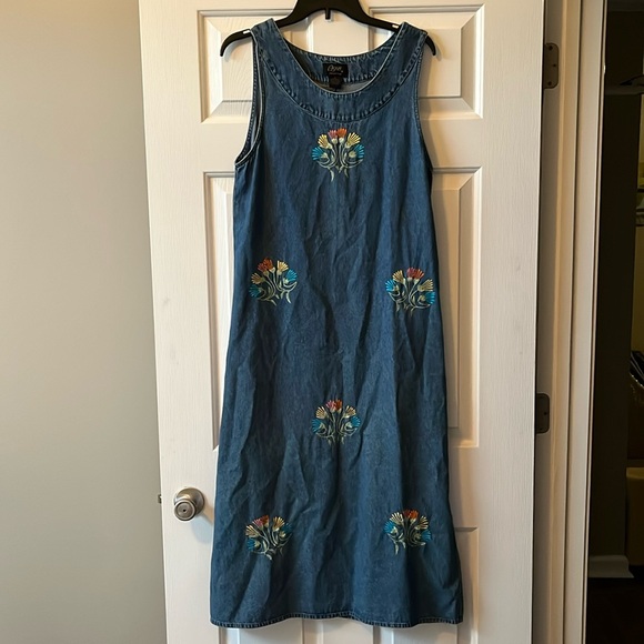 Vintage Agan Collection Denim Maxi Dress - Picture 1 of 4